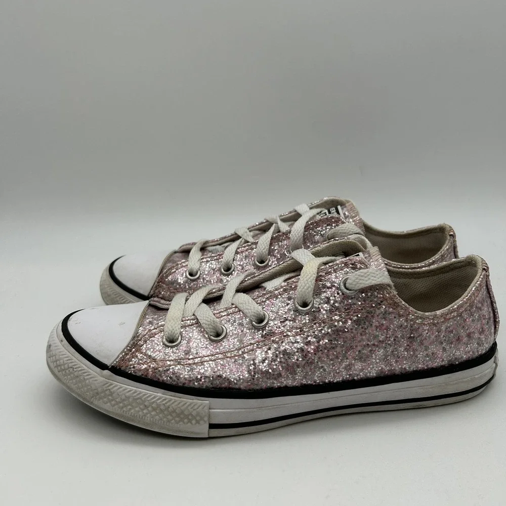 Converse Chuck Taylor All Star‎ Shoes Unisex Kids Sz 3 Pink Glitter Low Top